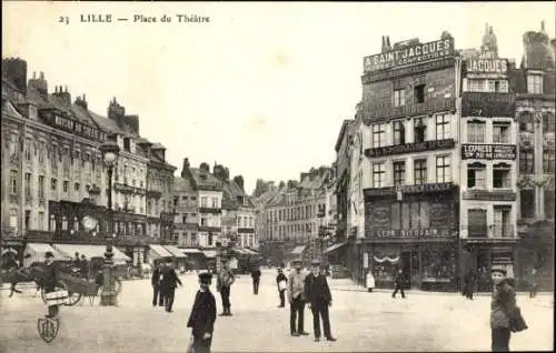 Ak Lille Nord, Place du Theatre