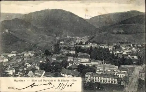 Ak Sainte Marie aux Mines Markirch Elsass Haut Rhin, Panorama, St. Diedler Höhe