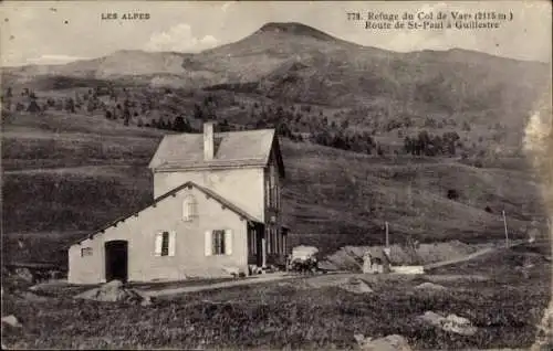 Ak Guillestre Hautes Alpes, Refuge du Col de Vars, Route de St. Paul