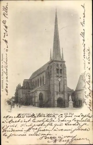 Ak Nemours Seine-et-Marne, Saint-Jean Kirche