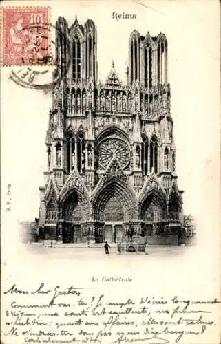 Ak Reims Marne, Kathedrale