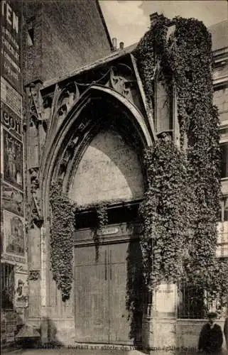 Ak Rouen Seine Maritime, Kirche, Portal