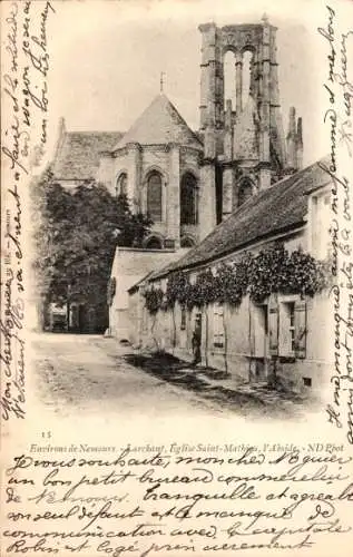 Ak Nemours Seine-et-Marne, Kirche St. Mathieu