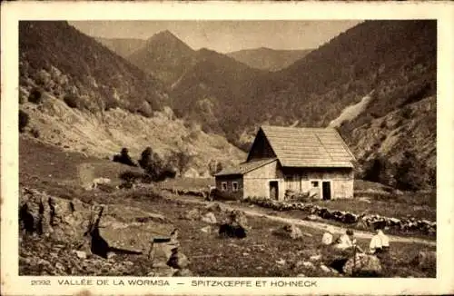 Ak Le Hohneck Lothringen Vosges, Vallee de la Wormsa, Spitzkoepfe, Hohneck