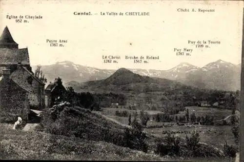 Ak Cheylade Cantal, Panorama, Tal