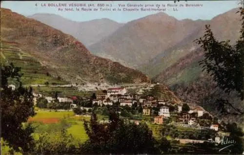 Ak La Bollène Vésubie Alpes Maritimes, Panorama