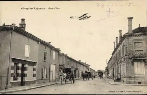 Ak Givry en Argonne Marne, Grand Rue