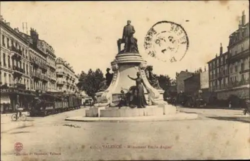Ak Valence Drôme, Monument Emile Augier