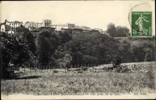 Ak Cambo les Bains Pyrenees Atlantiques, Panorama, Blick vom Bahnhof