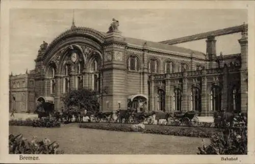 Ak Hansestadt Bremen, Bahnhof