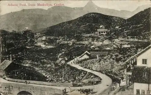 Ak Ceylon Sri Lanka, Adams Peak von Maskeliya