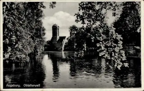 Ak Augsburg in Schwaben, Oblatterwall, Turm