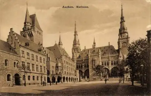 Ak Aachen in Nordrhein Westfalen, Rathaus