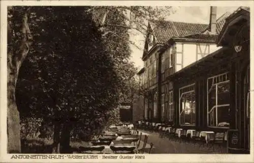 Ak Wolfenbüttel in Niedersachsen, Gaststätte Antoinettenruh, Terrasse