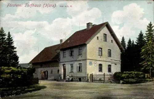 Ak Torfhaus Altenau Schulenberg Clausthal Zellerfeld im Oberharz, Försterei Torfhaus