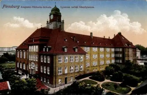 Ak Flensburg in Schleswig Holstein, Auguste Victoria Schule, Lyzeum, Oberlyzeum
