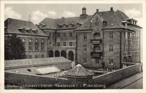 Ak Flensburg in Schleswig Holstein, Duborgskolen, Dansk Regiskole