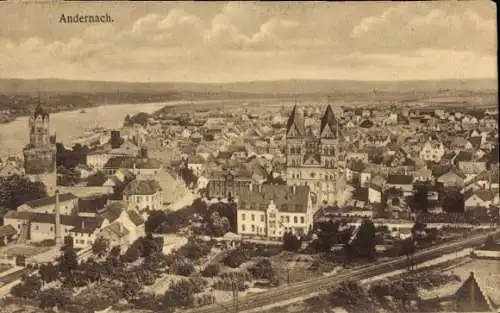 Ak Andernach am Rhein, Gesamtansicht