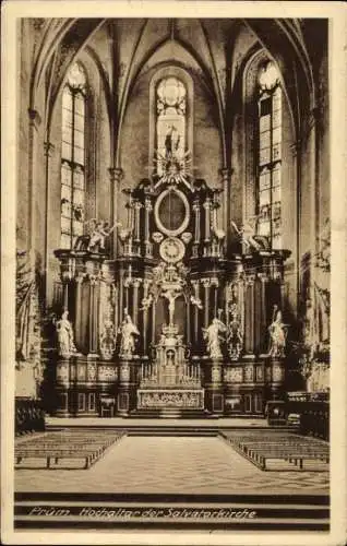 Ak Prüm in der Eifel, Hochaltar der Salvatorkirche