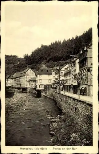 Ak Monschau Montjoie in der Eifel, Rurpartie