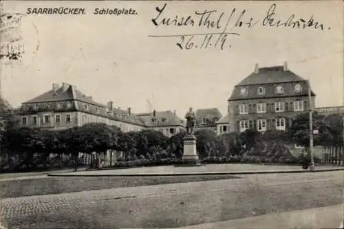 Ak Saarbrücken im Saarland, Schlossplatz
