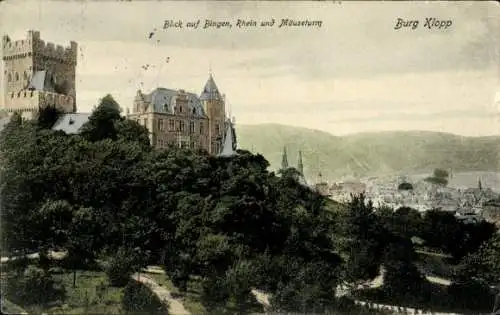 Ak Bingerbrück Bingen am Rhein, Mäuseturm, Burg Klopp
