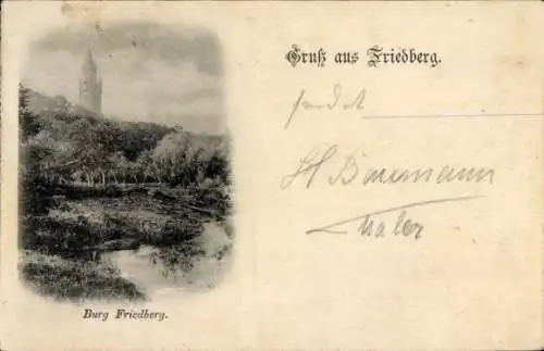 Ak Friedberg in Hessen, Burg Friedberg