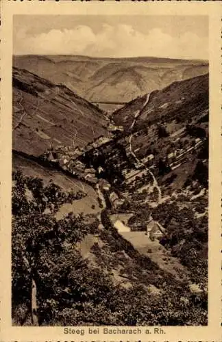 Ak Steeg Bacharach am Rhein, Panorama