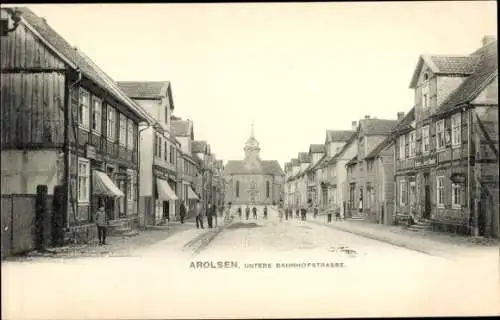 Ak Bad Arolsen, untere Bahnhofstraße