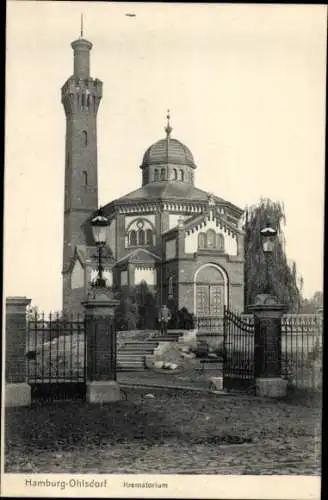 Ak Hamburg Nord Ohlsdorf, Krematorium