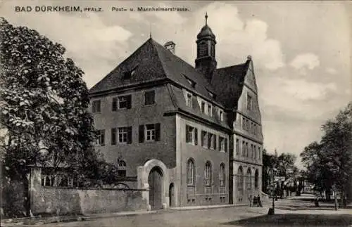 Ak Bad Dürkheim in der Pfalz, Poststraße, Mannheimerstraße