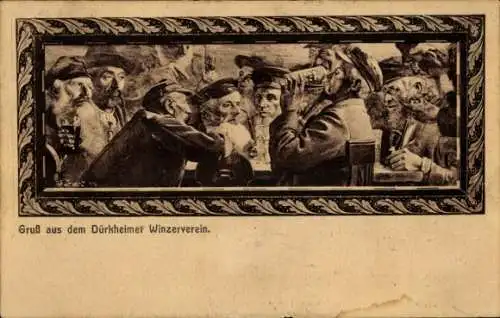 Ak Bad Dürkheim am Pfälzerwald, Winzerverein, Männer am trinken
