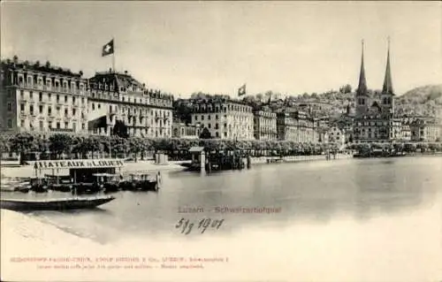 Ak Luzern Stadt Schweiz, Schweizerhofquai