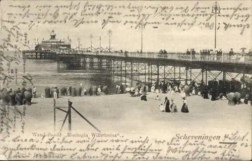 Ak Scheveningen Den Haag Südholland, Walking Head Königin Wilhelmina