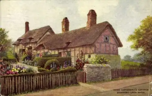 Ak Stratford-upon-Avon, Warwickshire, England, Anne Hathaways Cottage