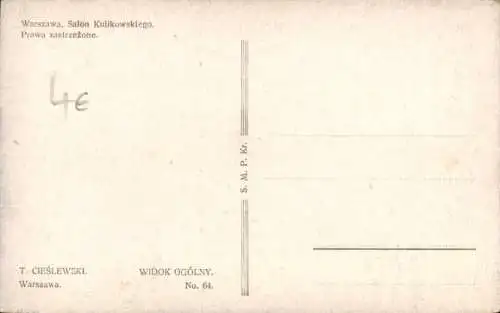 Künstler Ak Cieslewski T., Warschau Polen, Ortsansicht