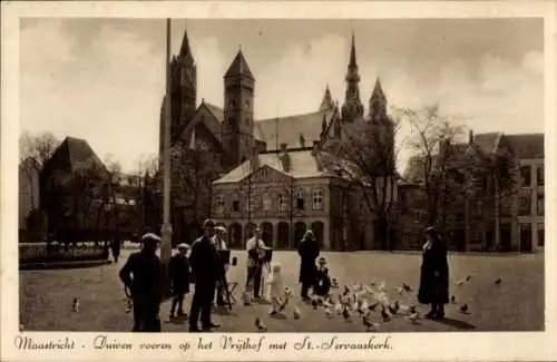 Ak Maastricht Limburg Niederlande, Vrijthof, St. Servaaskerk