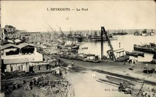 Ak Beirut Beirut Libanon, Der Hafen