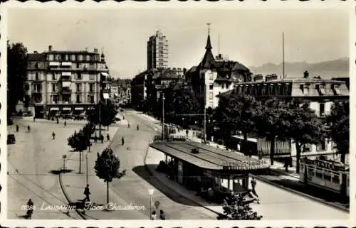 Ak Lausanne Kanton Waadt, Place Chauderon