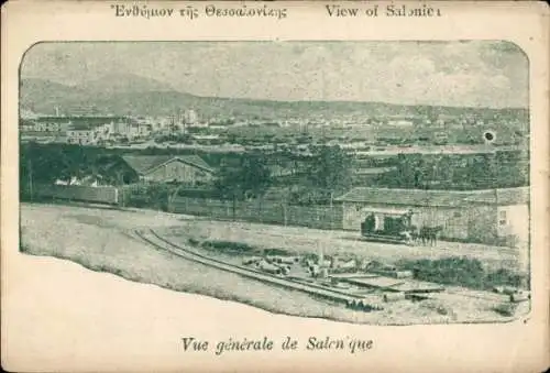 Ak Saloniki Griechenland, Blick zum Ort, Panorama