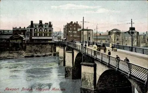 Ak Newport Monmouthshire Wales, Newport Brücke