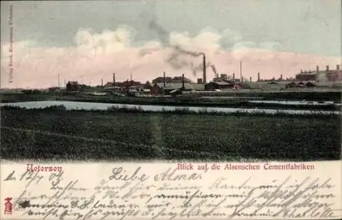 Ak Uetersen in Holstein, Alsensche Zementfabriken