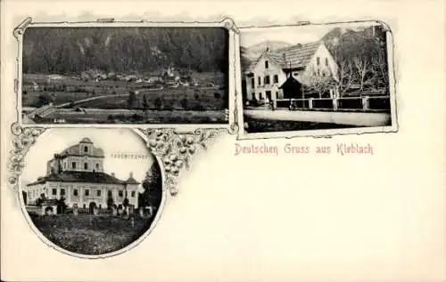 Ak Kleblach in Kärnten, Gesamtansicht, Waggnitzhof