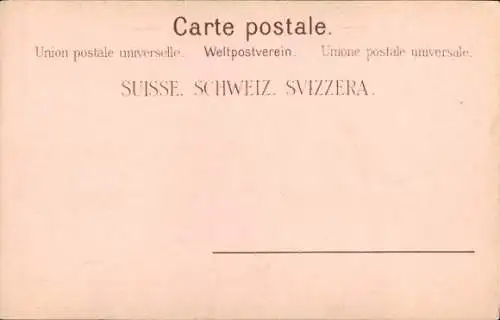 Litho Luzern Stadt Schweiz, Hotel Schwan