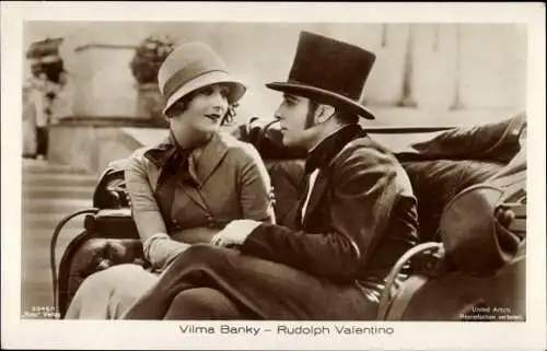 Ak Schauspieler Rudolph Valentino und Vilma Banky, Ross 3946/1
