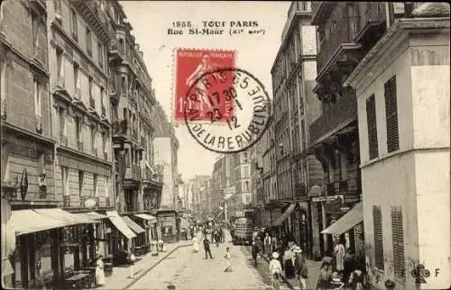 Ak Paris XI., Rue St Maur