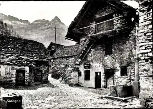 Ak Sonogno Kanton Tessin, Ortspartie, Posta, Valle Verzasca