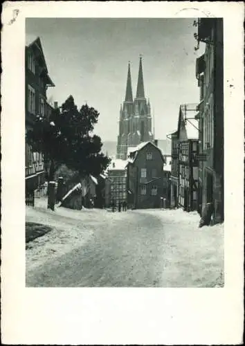 Ak Marburg an der Lahn, Rotergraben und Elisabethkirche
