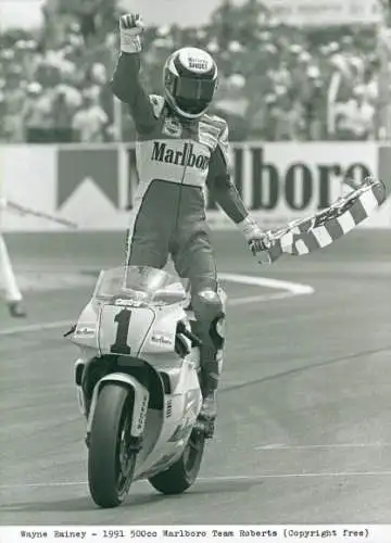 Foto Motorradrennfahrer Wayne Rainey, Marlboro Team Roberts