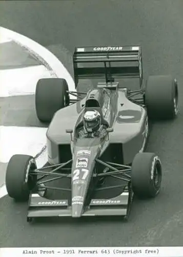 Foto Rennfahrer Alain Prost, Ferrari 643